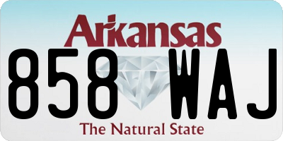 AR license plate 858WAJ