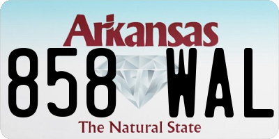 AR license plate 858WAL