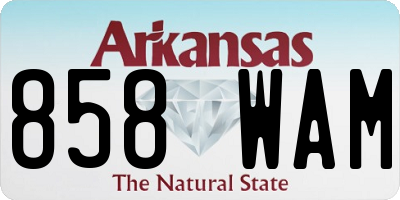 AR license plate 858WAM