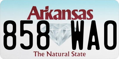 AR license plate 858WAO
