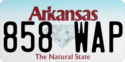 AR license plate 858WAP