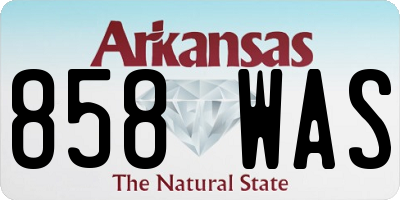 AR license plate 858WAS