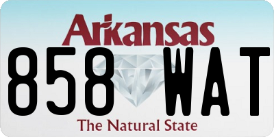 AR license plate 858WAT