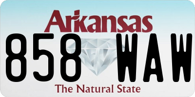 AR license plate 858WAW
