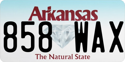 AR license plate 858WAX