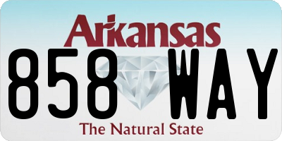 AR license plate 858WAY