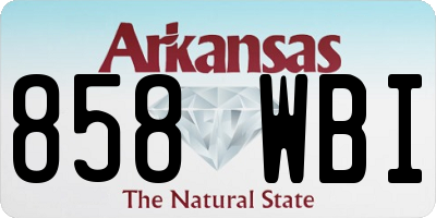 AR license plate 858WBI