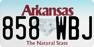 AR license plate 858WBJ