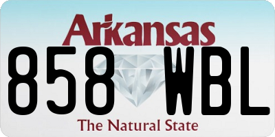 AR license plate 858WBL
