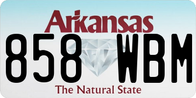 AR license plate 858WBM