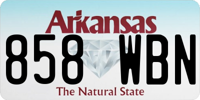 AR license plate 858WBN