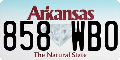 AR license plate 858WBO
