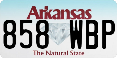 AR license plate 858WBP