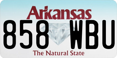 AR license plate 858WBU