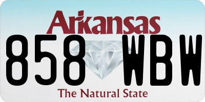 AR license plate 858WBW