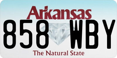 AR license plate 858WBY