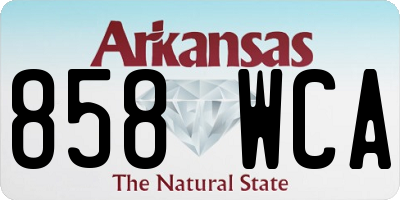 AR license plate 858WCA