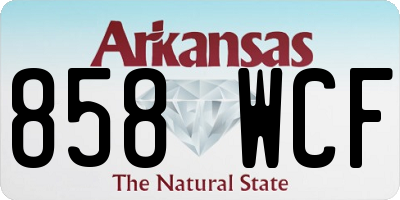 AR license plate 858WCF