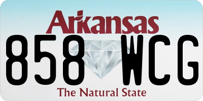 AR license plate 858WCG