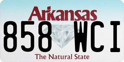 AR license plate 858WCI
