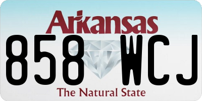AR license plate 858WCJ