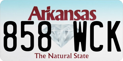 AR license plate 858WCK