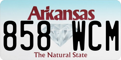 AR license plate 858WCM