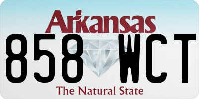 AR license plate 858WCT
