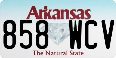 AR license plate 858WCV
