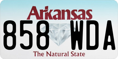 AR license plate 858WDA