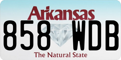 AR license plate 858WDB