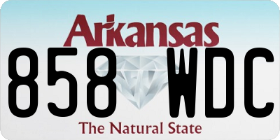 AR license plate 858WDC