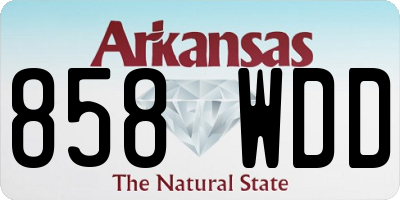 AR license plate 858WDD