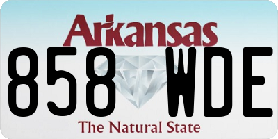 AR license plate 858WDE