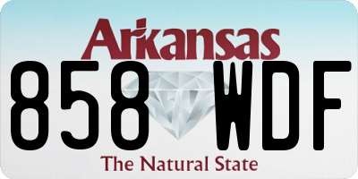 AR license plate 858WDF