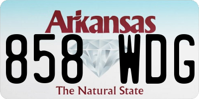 AR license plate 858WDG