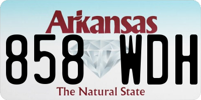 AR license plate 858WDH