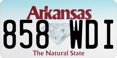 AR license plate 858WDI