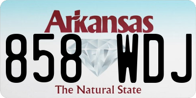 AR license plate 858WDJ
