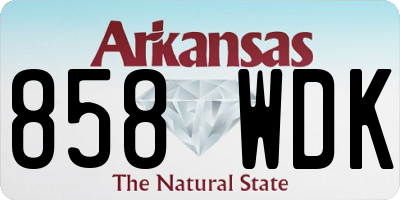 AR license plate 858WDK