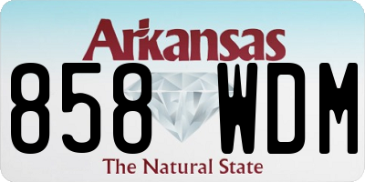 AR license plate 858WDM