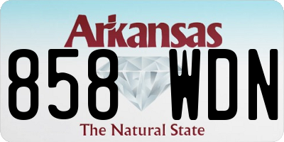 AR license plate 858WDN