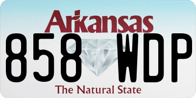 AR license plate 858WDP