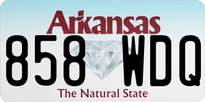 AR license plate 858WDQ