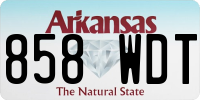 AR license plate 858WDT