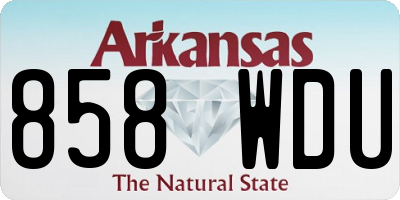 AR license plate 858WDU