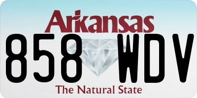 AR license plate 858WDV