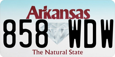 AR license plate 858WDW