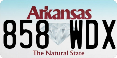 AR license plate 858WDX