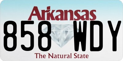 AR license plate 858WDY